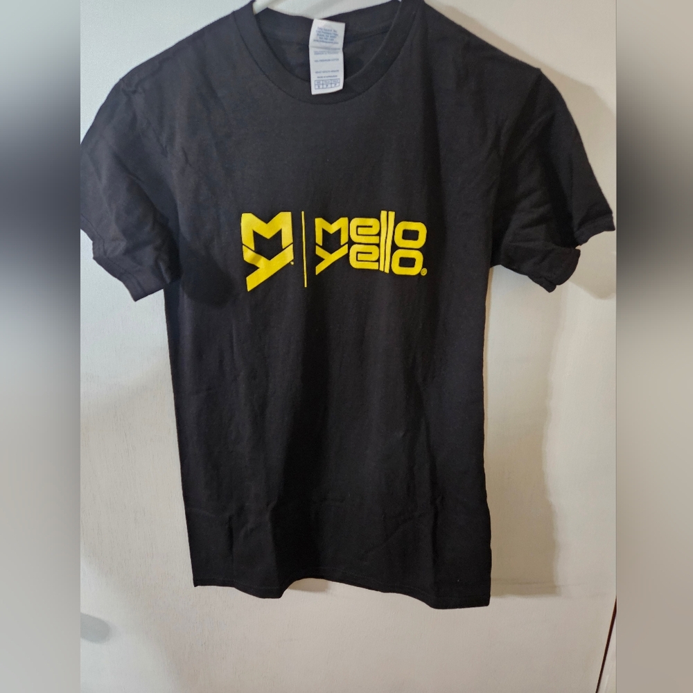 Yellow Mellow Delta Black Tee with Yellow Graphic
